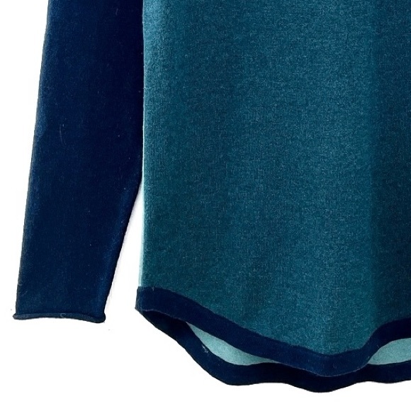 Smartwool Sweater Womens Shadow Pine Colorblock Crew Pullover Blue Green XS - Picture 6 of 11